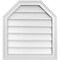 Ekena Millwork Octagonal Top Surface Mount PVC Gable Vent w/ 2"W x 1-1/2"P Brickmould Frame, 22"W x 24"H GVPOT22X2402SN - alternate 1